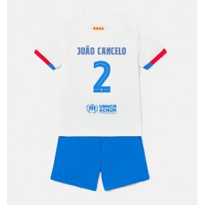 Barcelona Joao Cancelo #2 Borta Kläder Barn 2023-24 Kortärmad (+ Korta byxor)